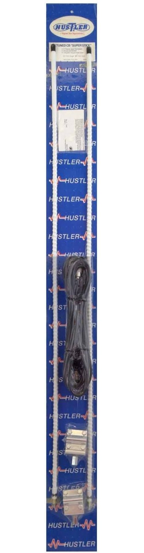 Hustler F63-W Kit antena banda ancha dual 4 ft blanca