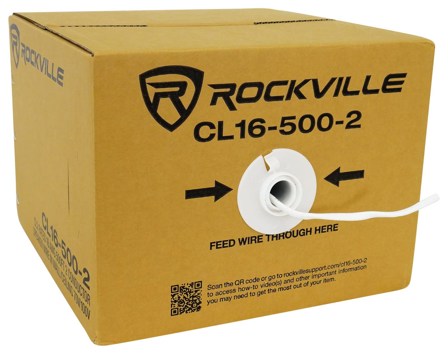 Rockville CL16-500-2 Cable para bocinas 16 AWG 500ft