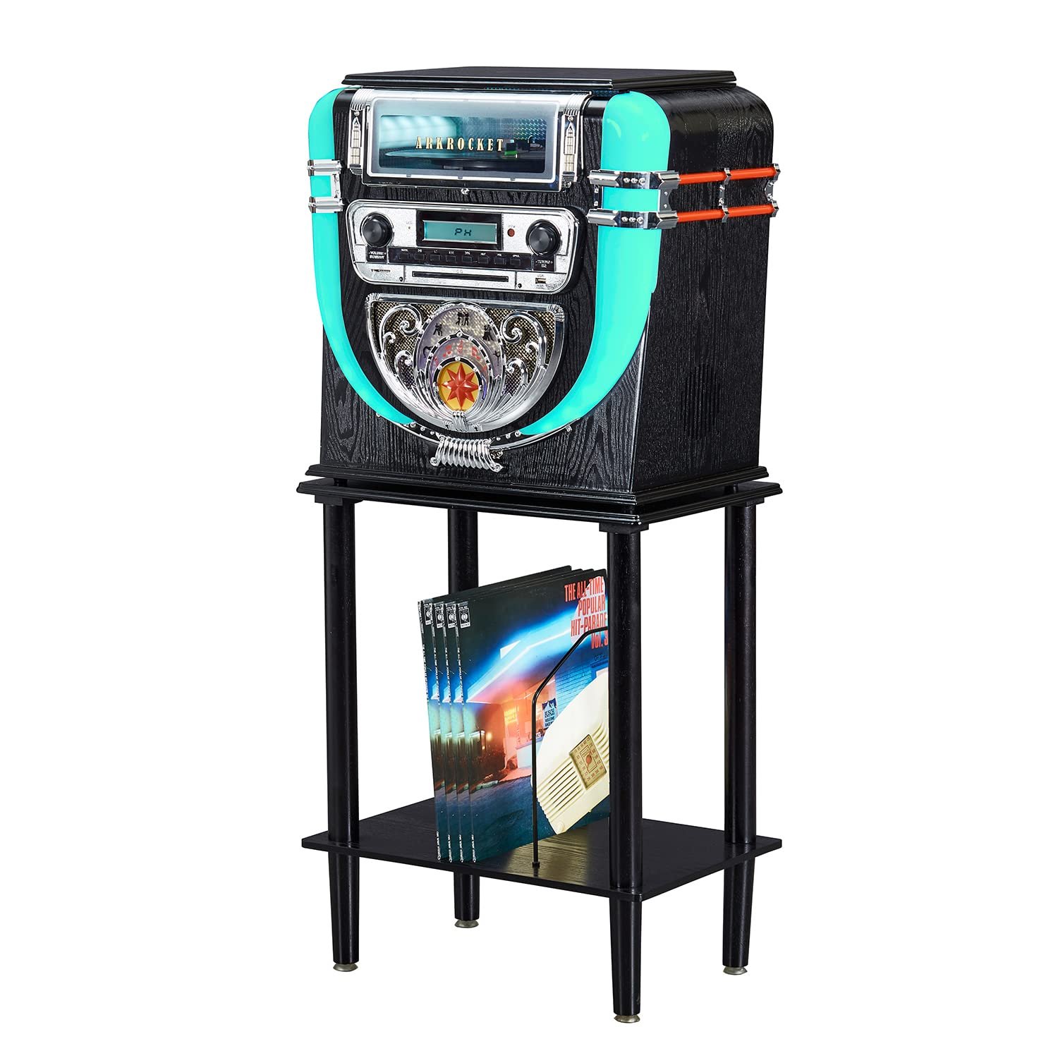 Arkrocket Boston Jukebox tocadiscos con Bluetooth y CD