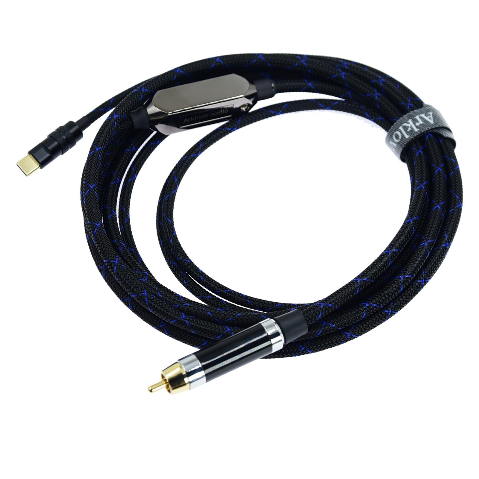 Arklove Cable USB-C a Coaxial 25ft Plata