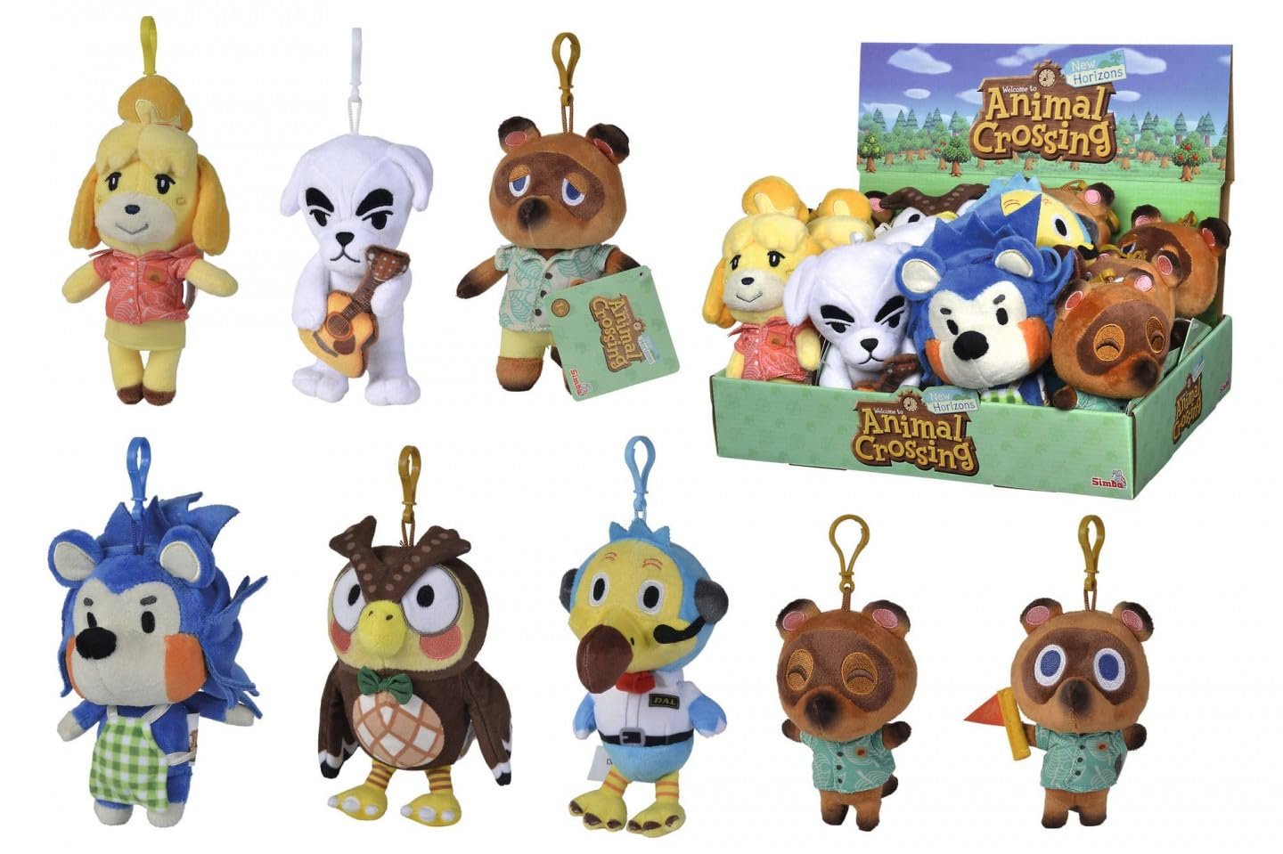 Animal Crossing - Lote de 12 llaveros peluche 15 cm