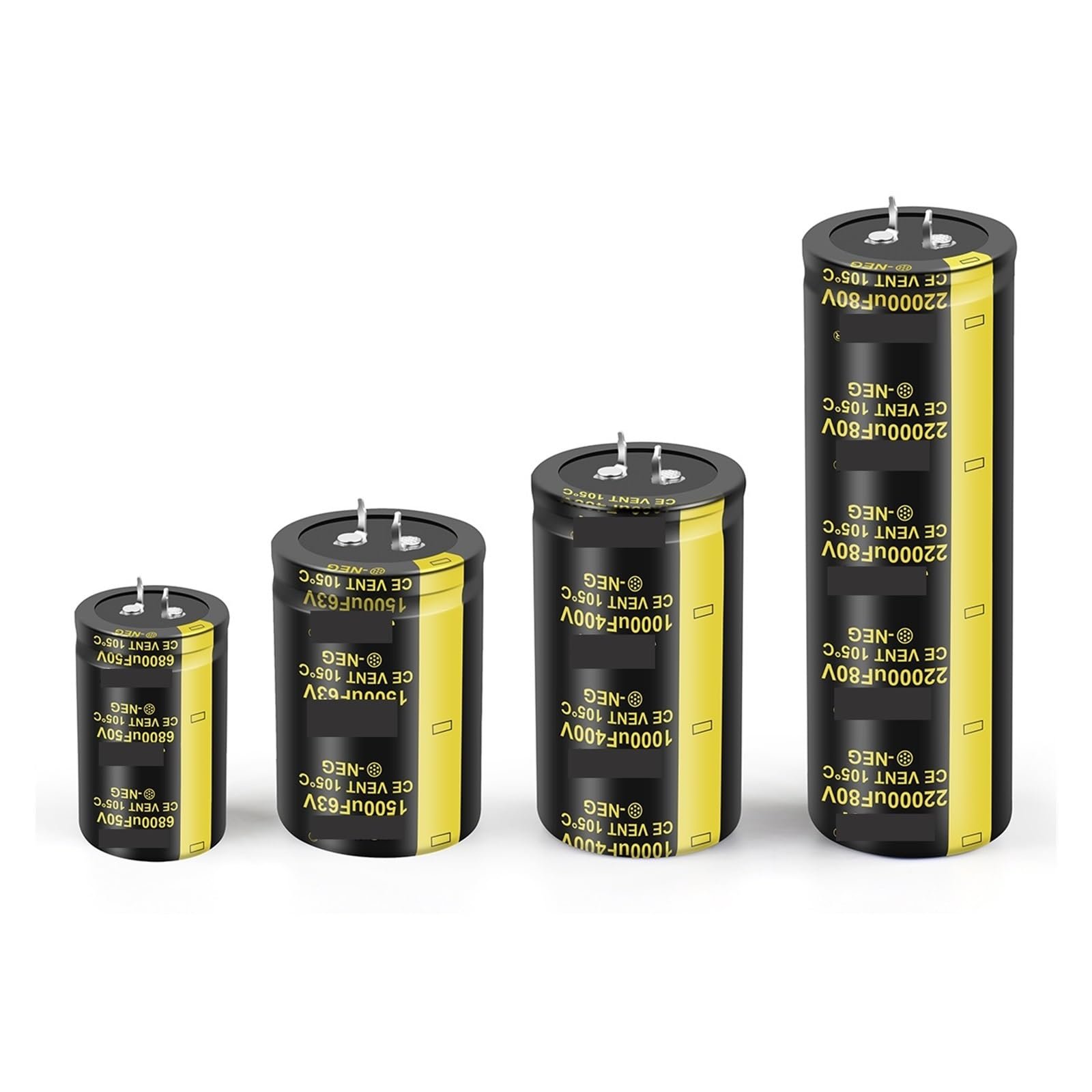 ALKOY Capacitores 80V 22000µF 35x100 (2 piezas)