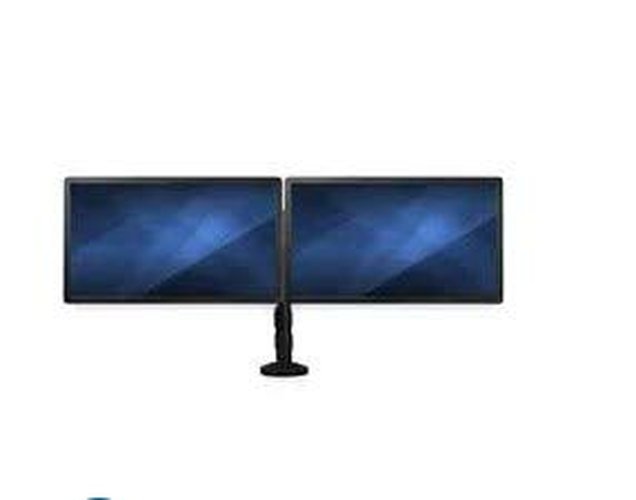 Brazo dual para monitor 13–27 pulgadas con base baja