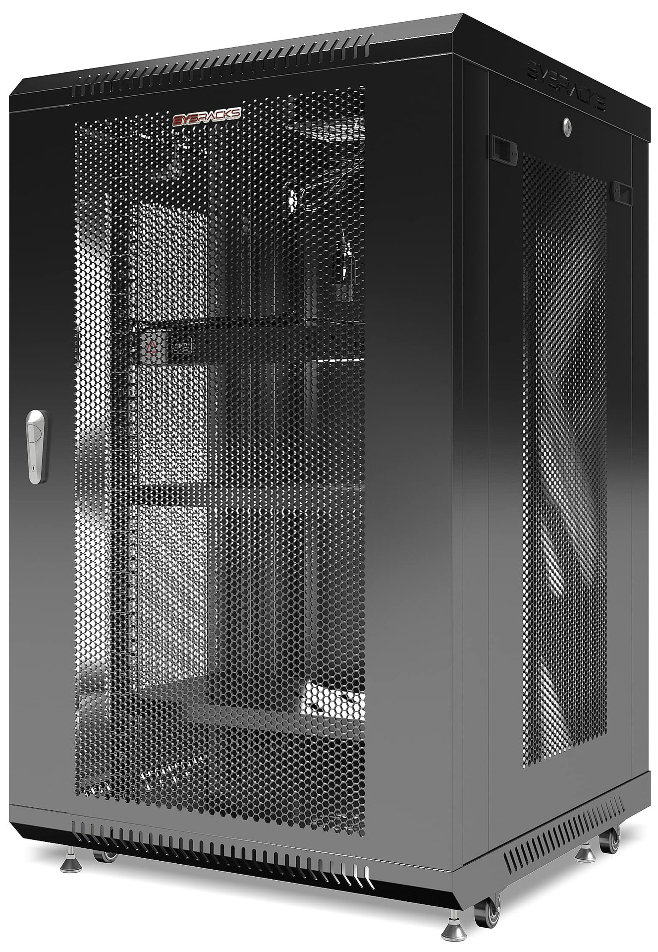 Sysracks 18U Gabinete Rack de Pared 24 pulgadas Negro