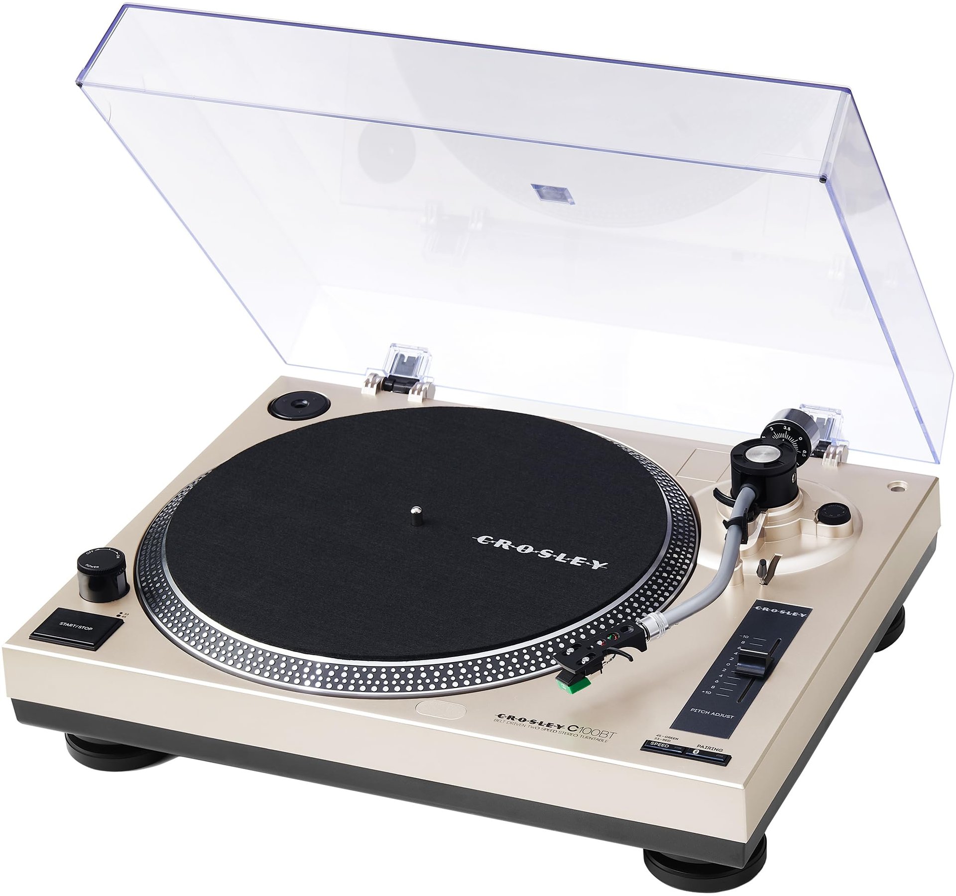 Crosley C100BT-CP Tocadiscos de correa, Champán