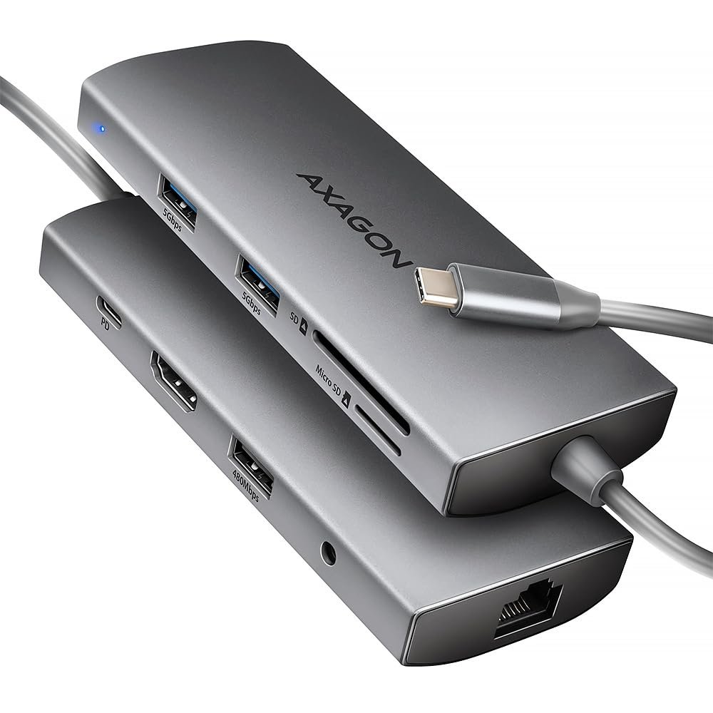 AXAGON HMC-8HLSA Hub USB-C 3.2 Gen1 HDMI 4K/60