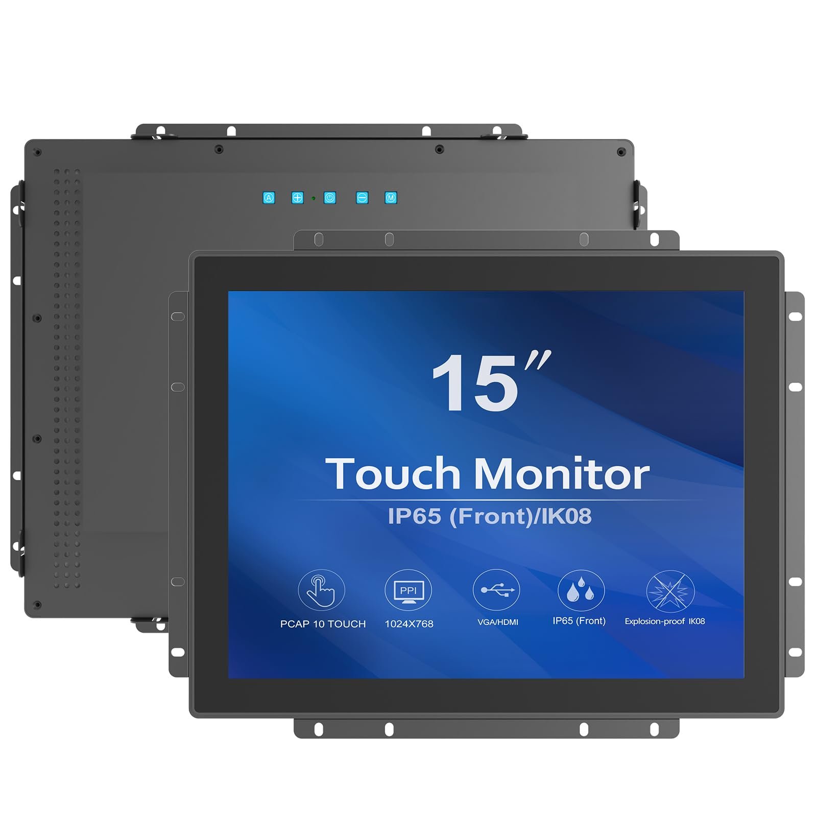GreenTouch 15" Monitor táctil industrial PCAP 1000 nits