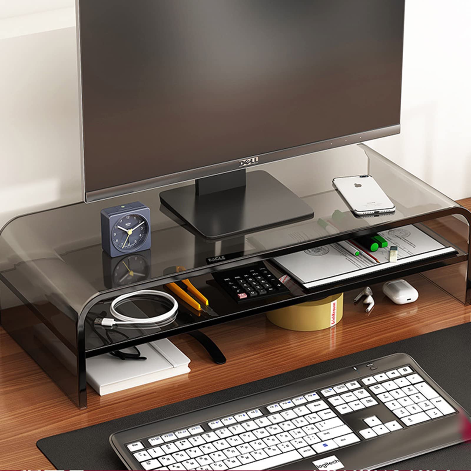 RWGOVLU Base Acrílica para Monitor 50×22×13 cm