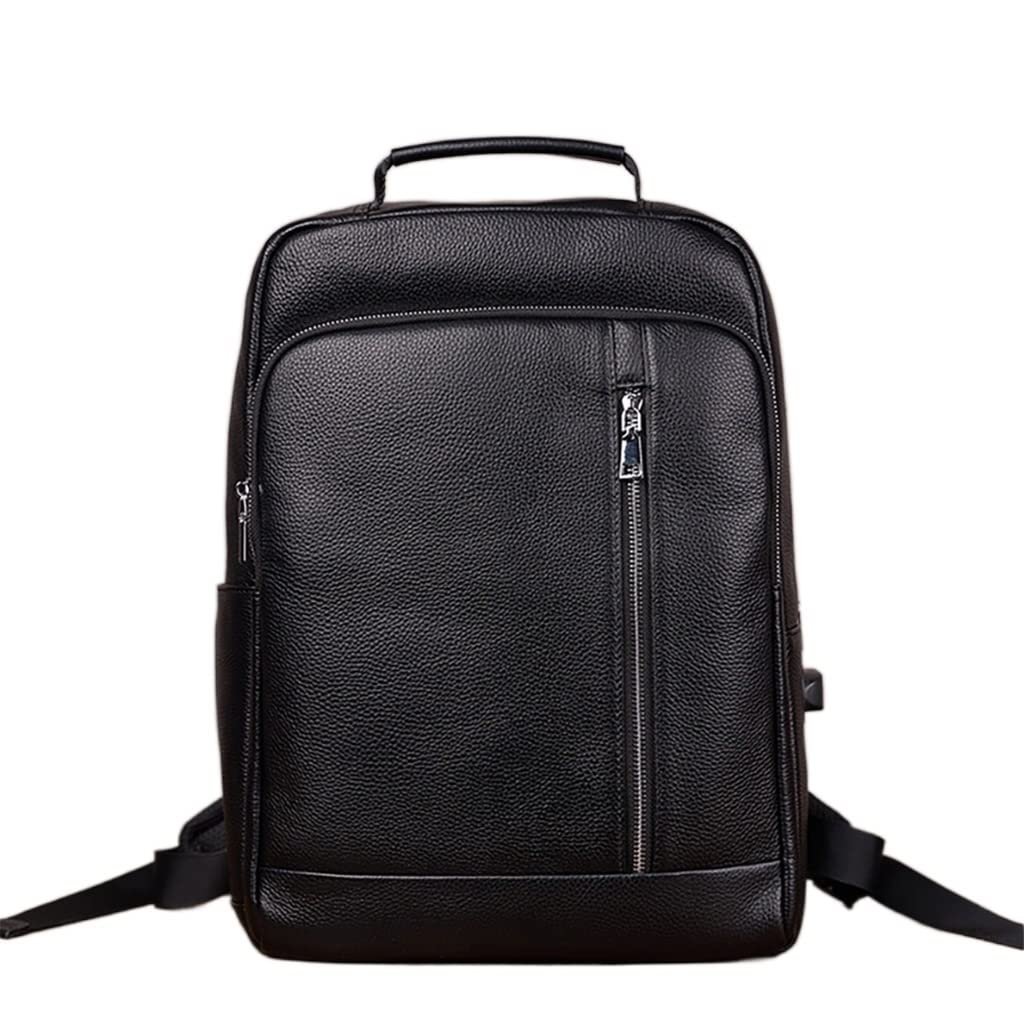 ZUIAI Mochila de Piel Genuina para Hombre 15''
