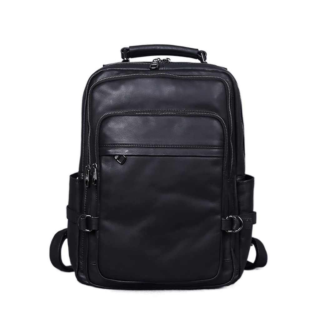 ZUIAI Mochila de Piel Genuina para Hombre 14 pulgadas