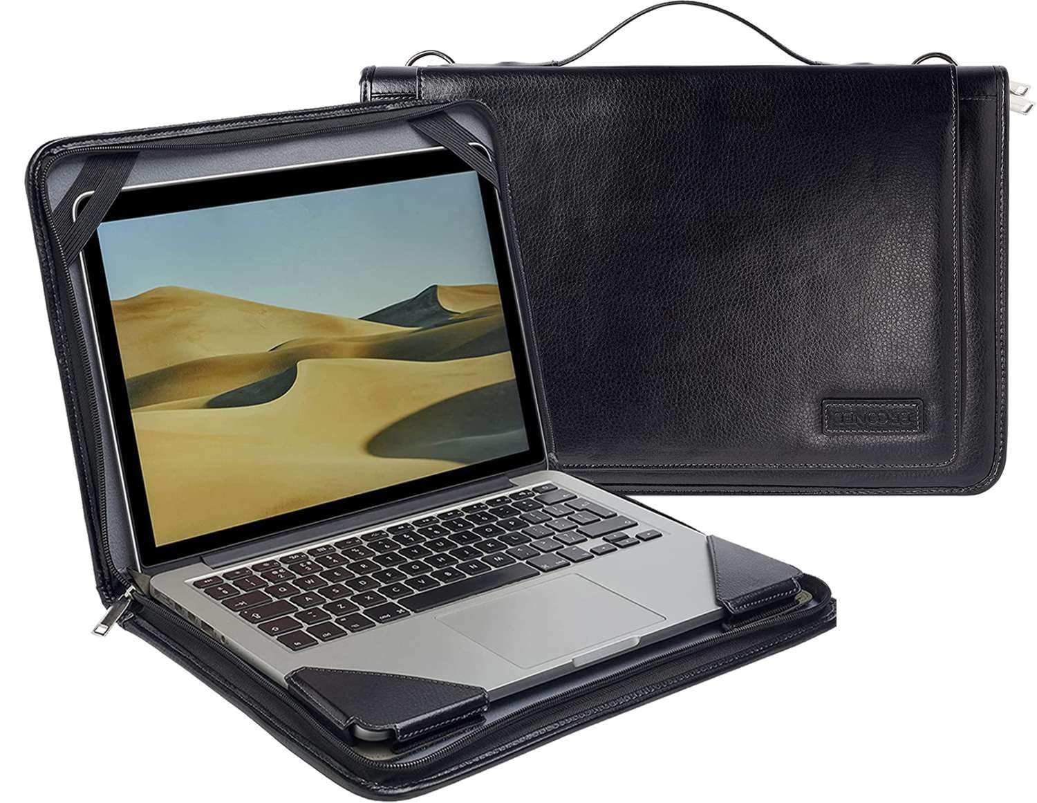 Broonel Funda Mensajero de Cuero para Laptop 14"
