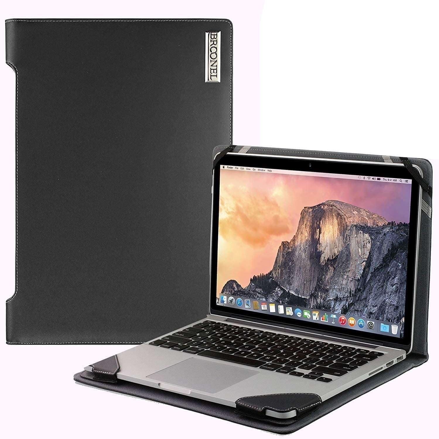 Broonel - Funda de piel negra Lenovo Yoga Duet 7i 13\"