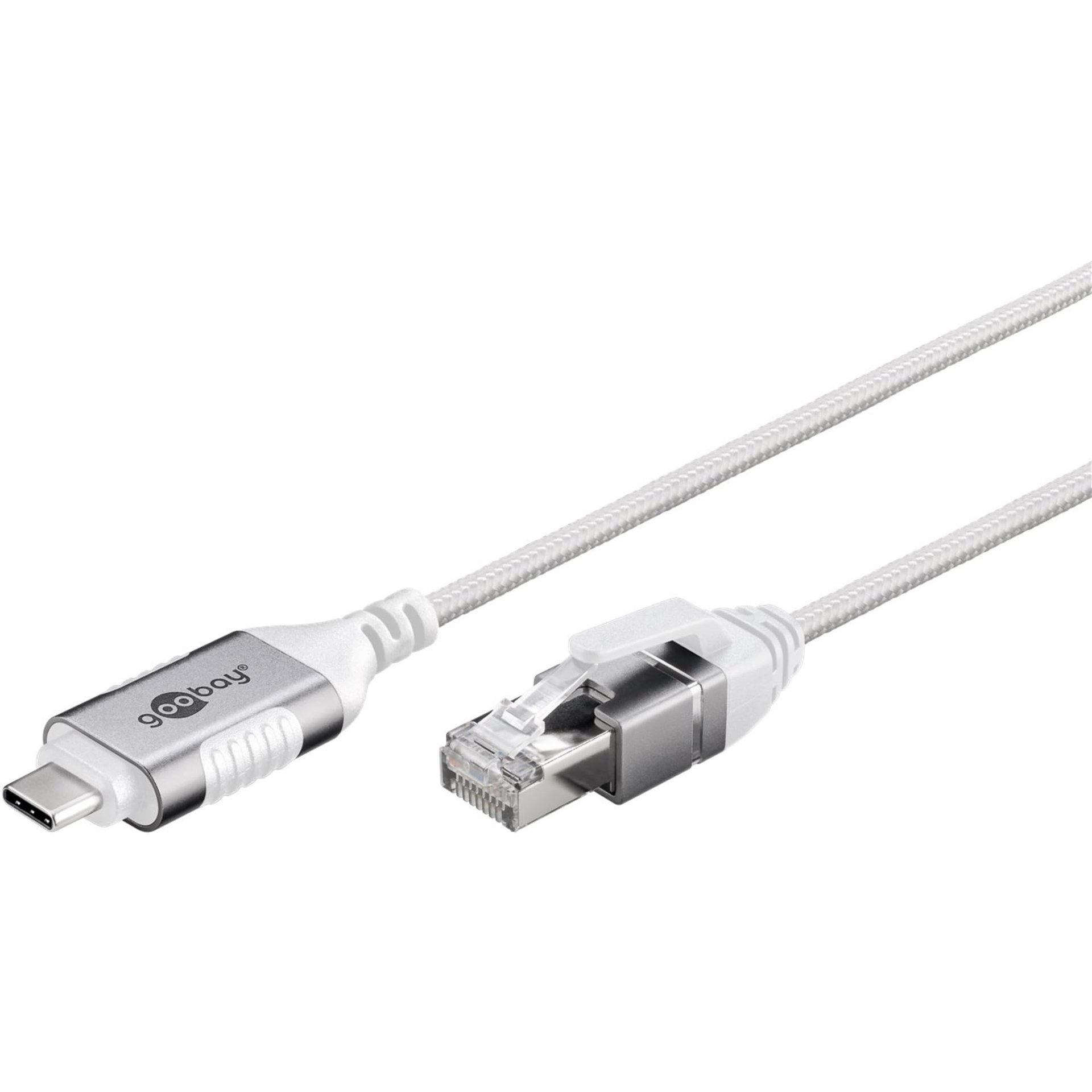 goobay Slim USB-C 3.1 a RJ45 CAT6, 15 m, 1 Gbps