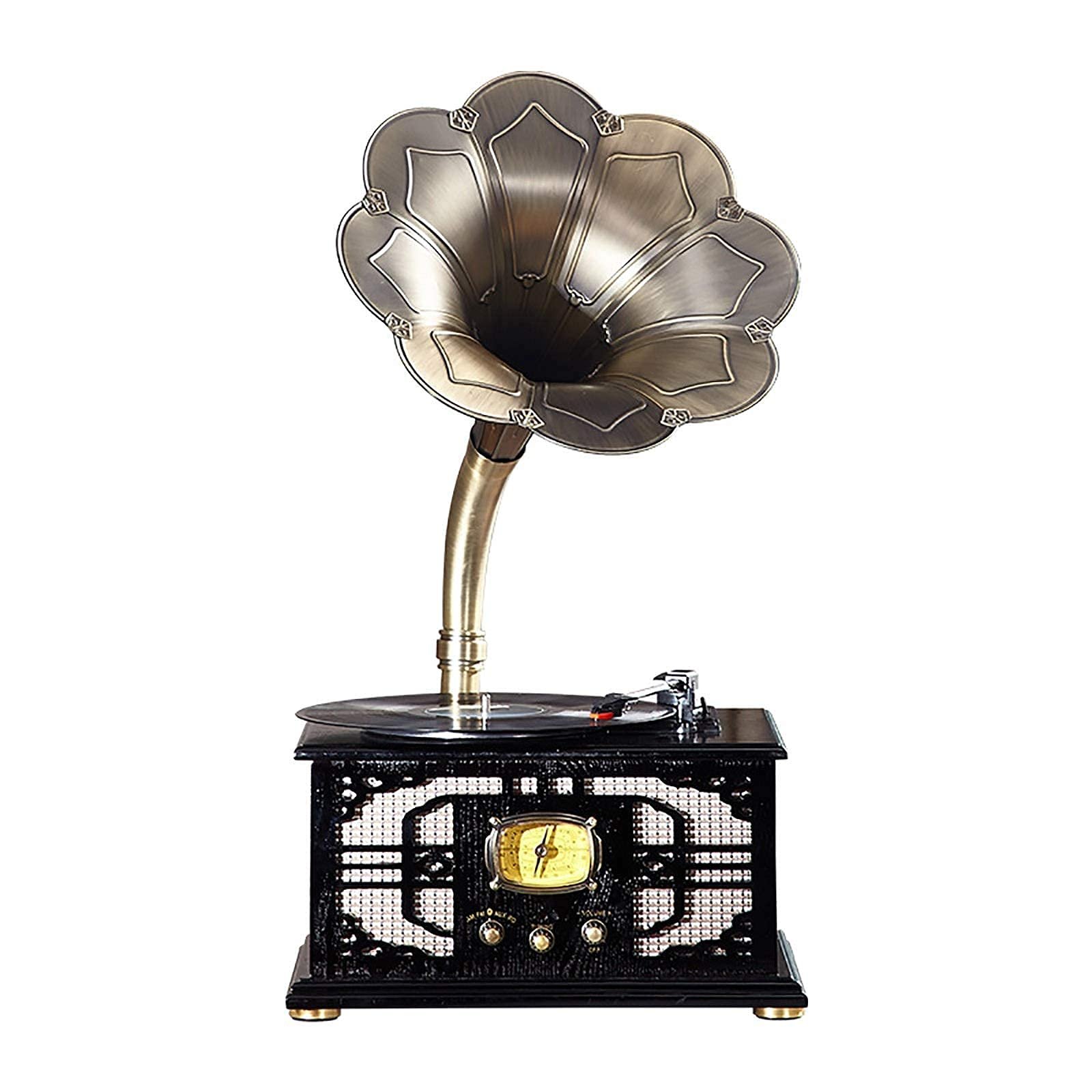 Fonógrafo retro estilo vintage para vinilos
