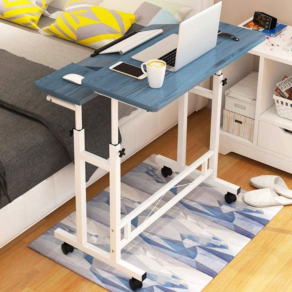 Mesa lateral rodante ajustable para laptop y cama