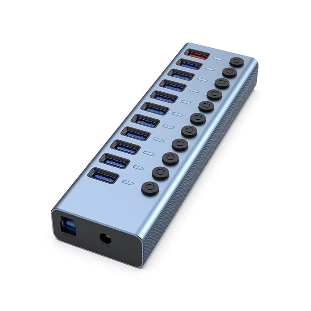 LSSOAZZVVN HUB USB 3.0 de aleación, 11 puertos