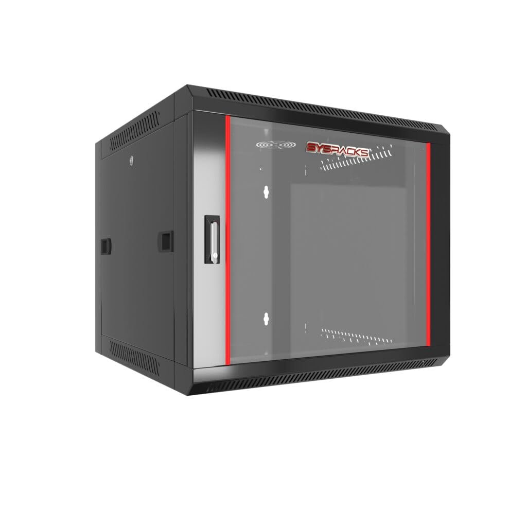 Sysracks Gabinete de Pared 18" Profundidad 12U con Cerradura