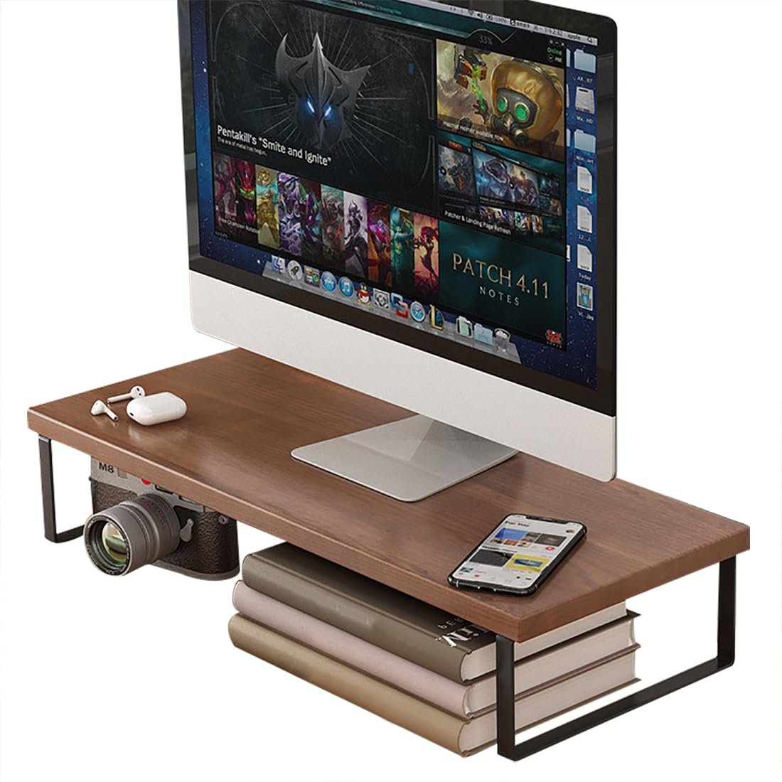 CAKERS: Soporte ergonómico para monitor 50x20 cm