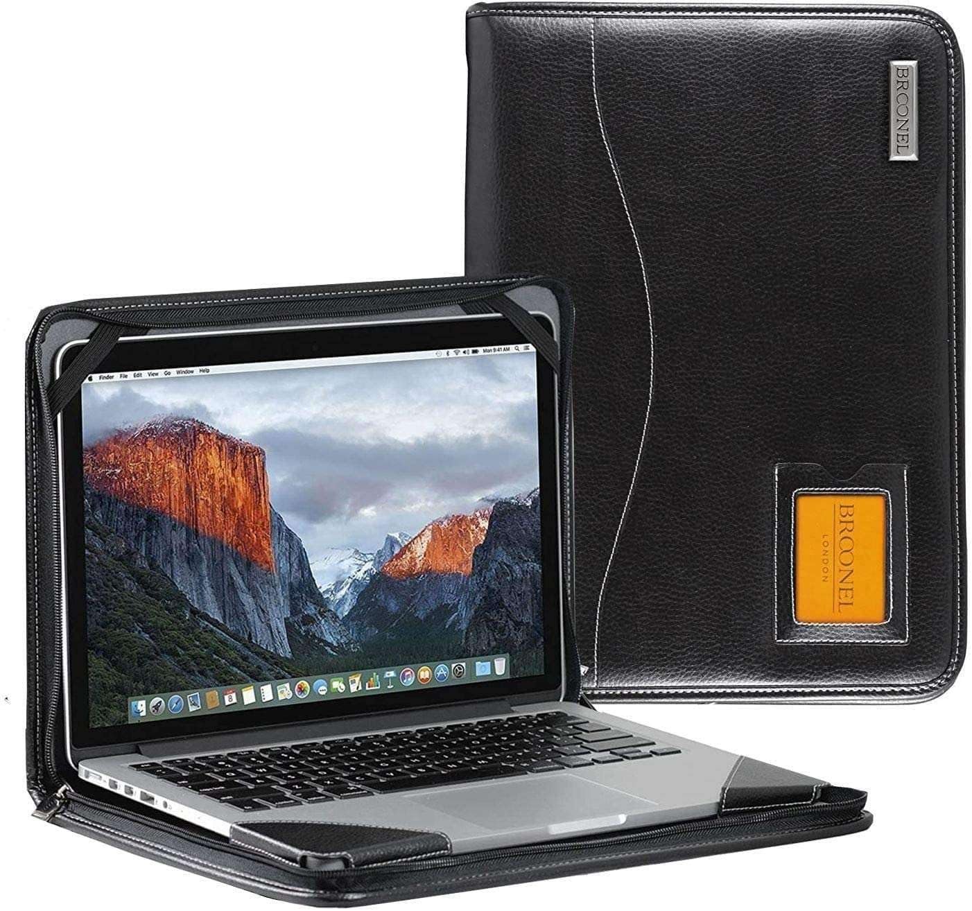 Broonel Contour - Funda protectora de cuero negra 15.6''