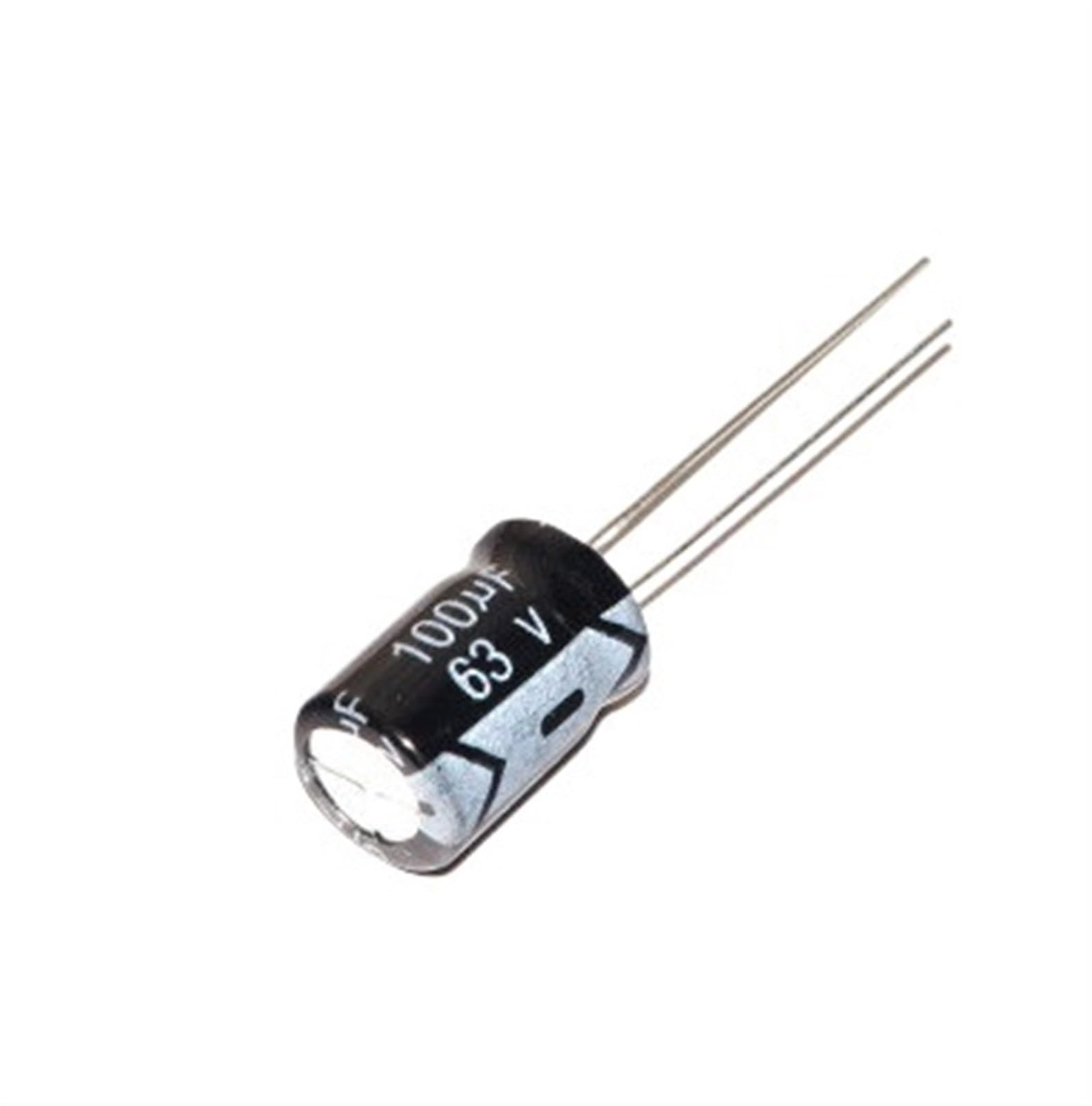 500 piezas Condensadores Electrolíticos 100µF 63V