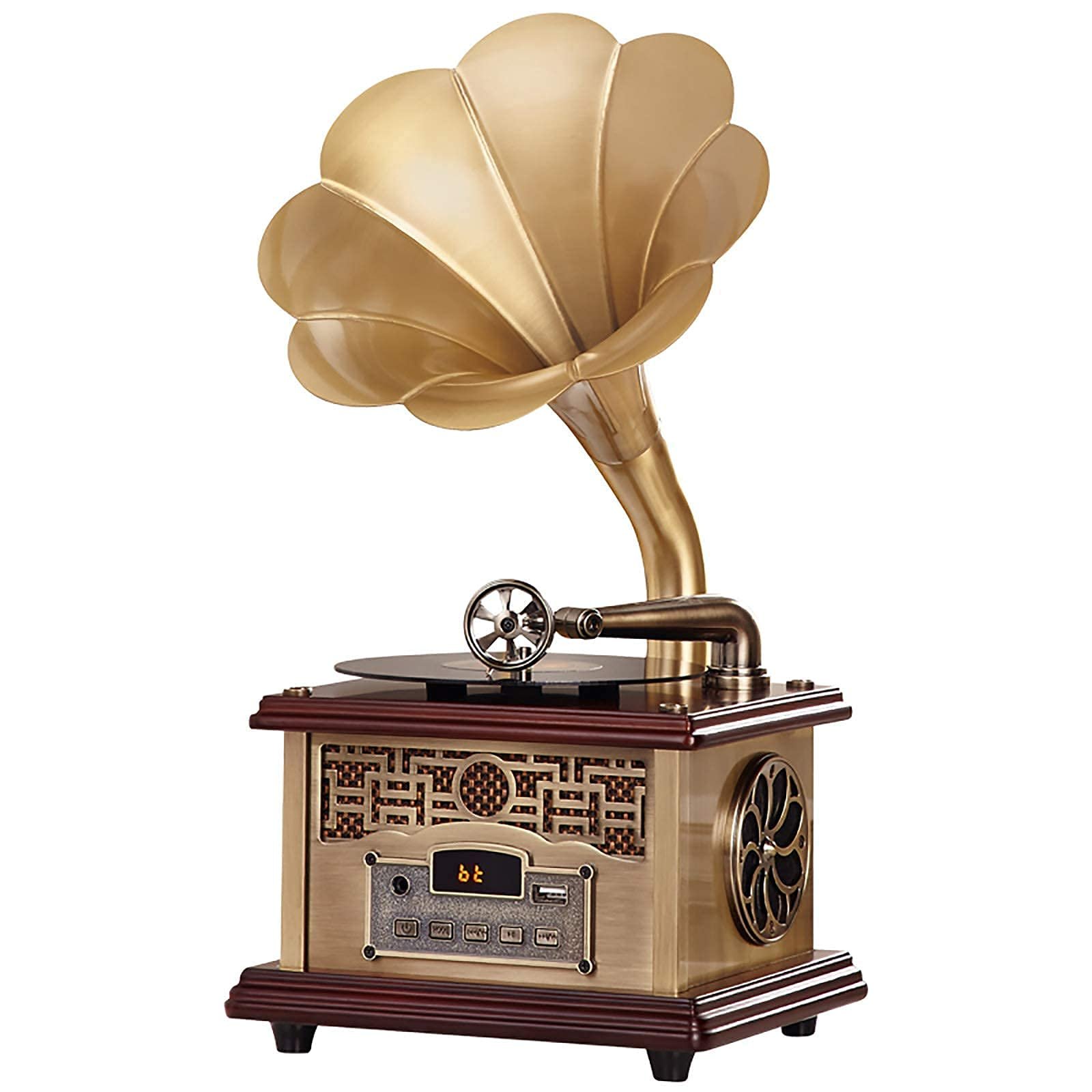 EHVYBDX Tocadiscos retro con parlantes inalámbricos