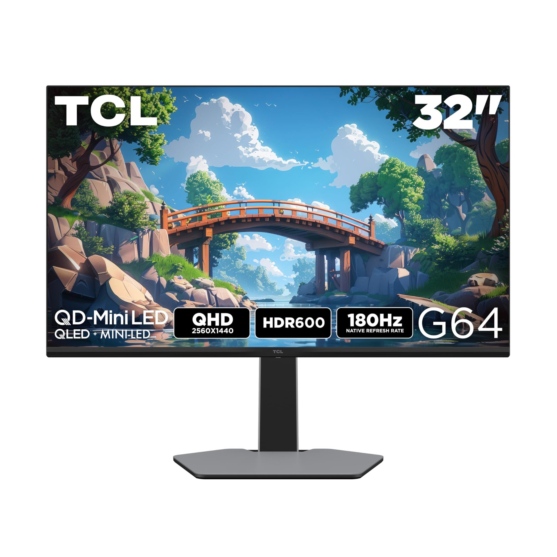 TCL 32" G64 Monitor Gaming QD-Mini LED 180Hz