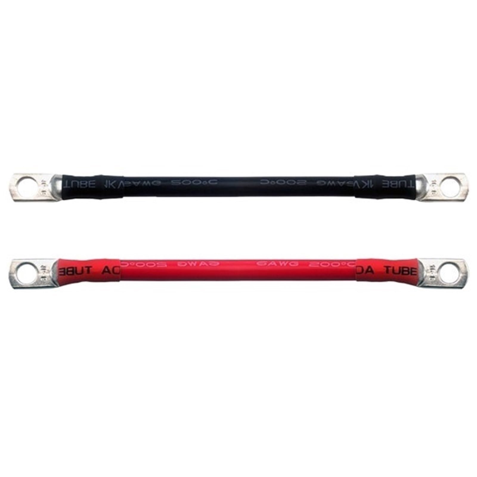 Cable de batería silicona Negro/Rojo 1 AWG 80 cm