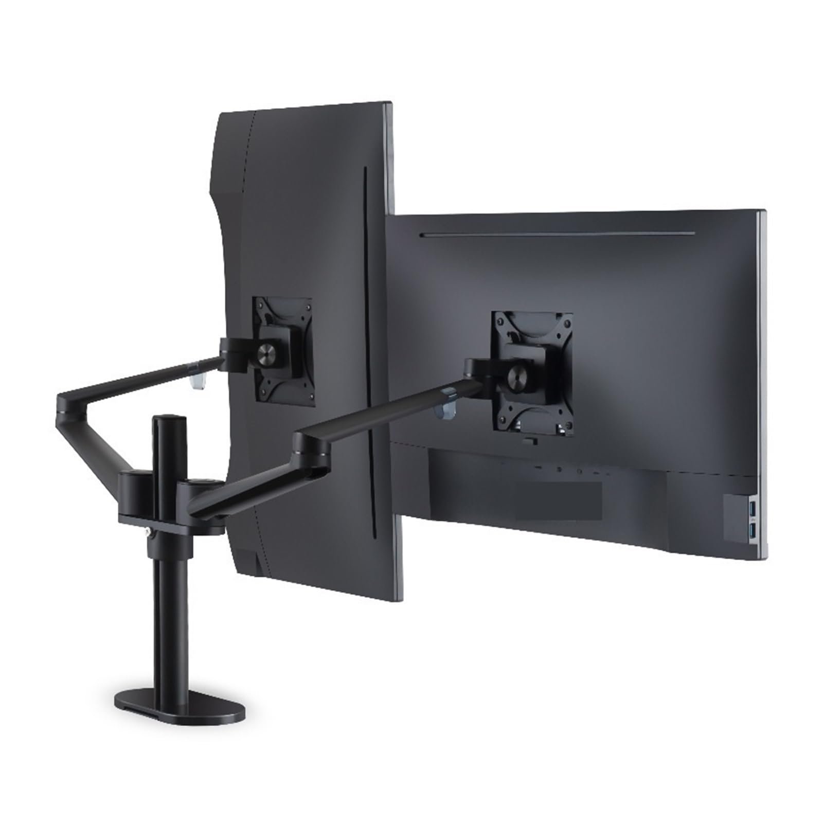 YVDSZNMQ Base doble para monitor OL-2 (Negro)
