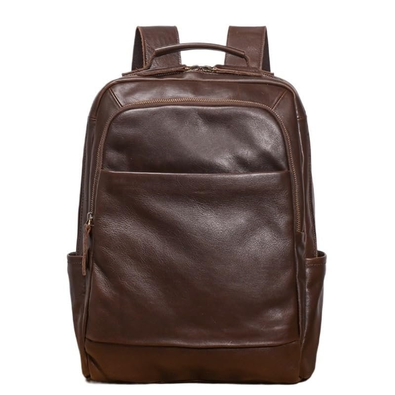Mochila de piel genuina YMGSCC para negocio y viaje