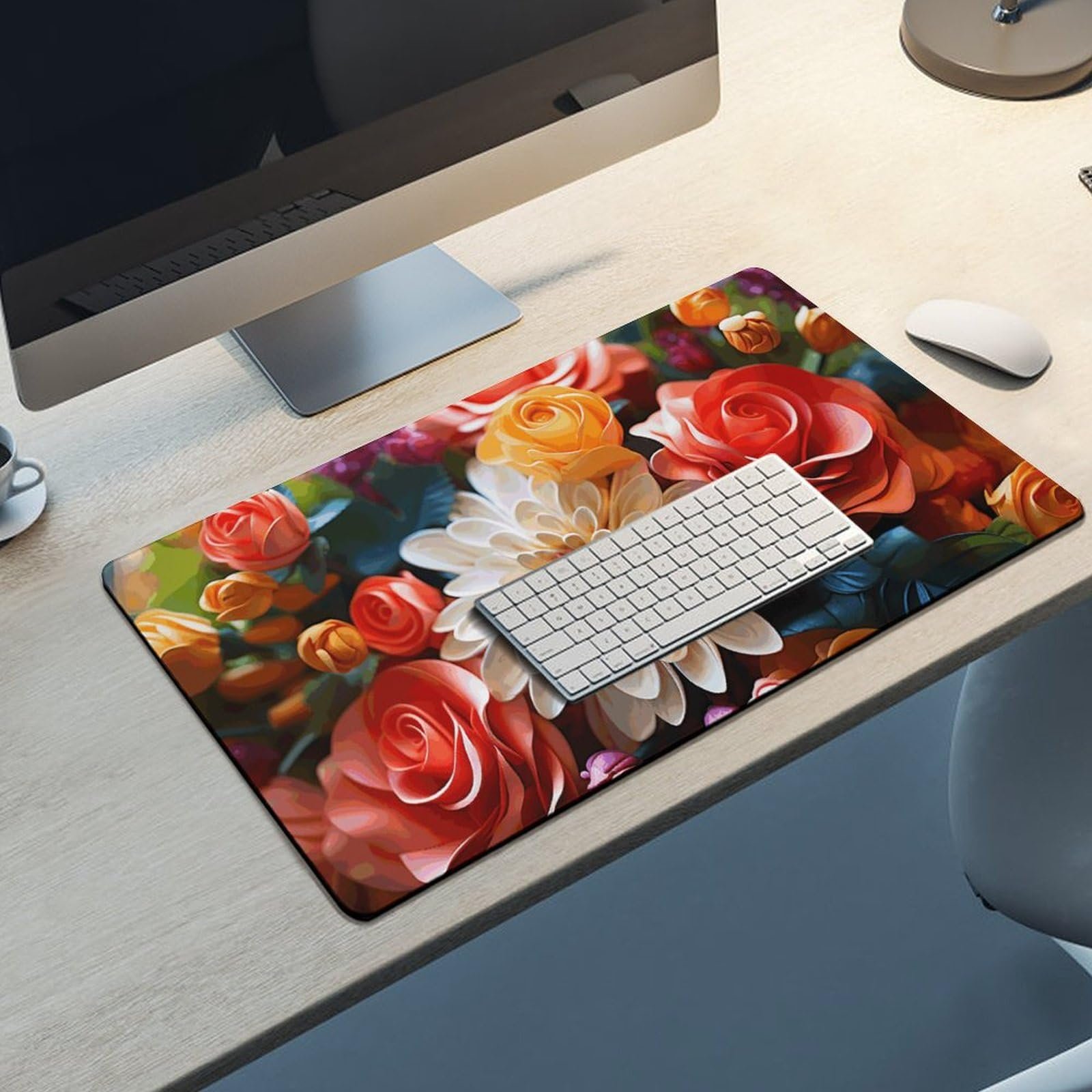 Alfombrilla cuadrada Color Flowers 29.5×15.7 pulgadas