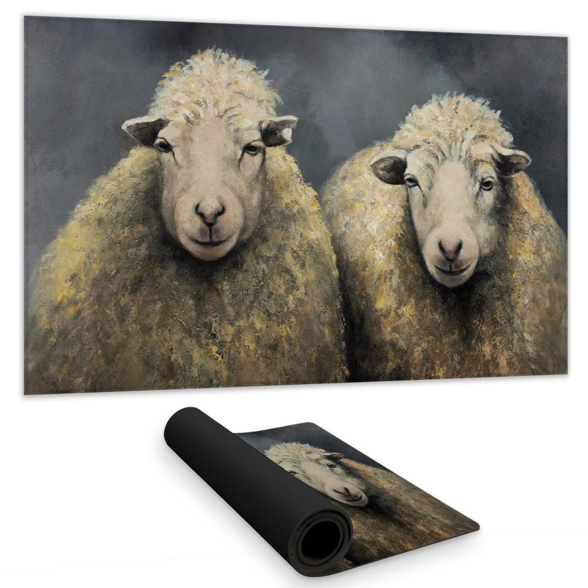Begin Home Decor C1DM1424IWV0XU Tapete 14x24 in Oveja