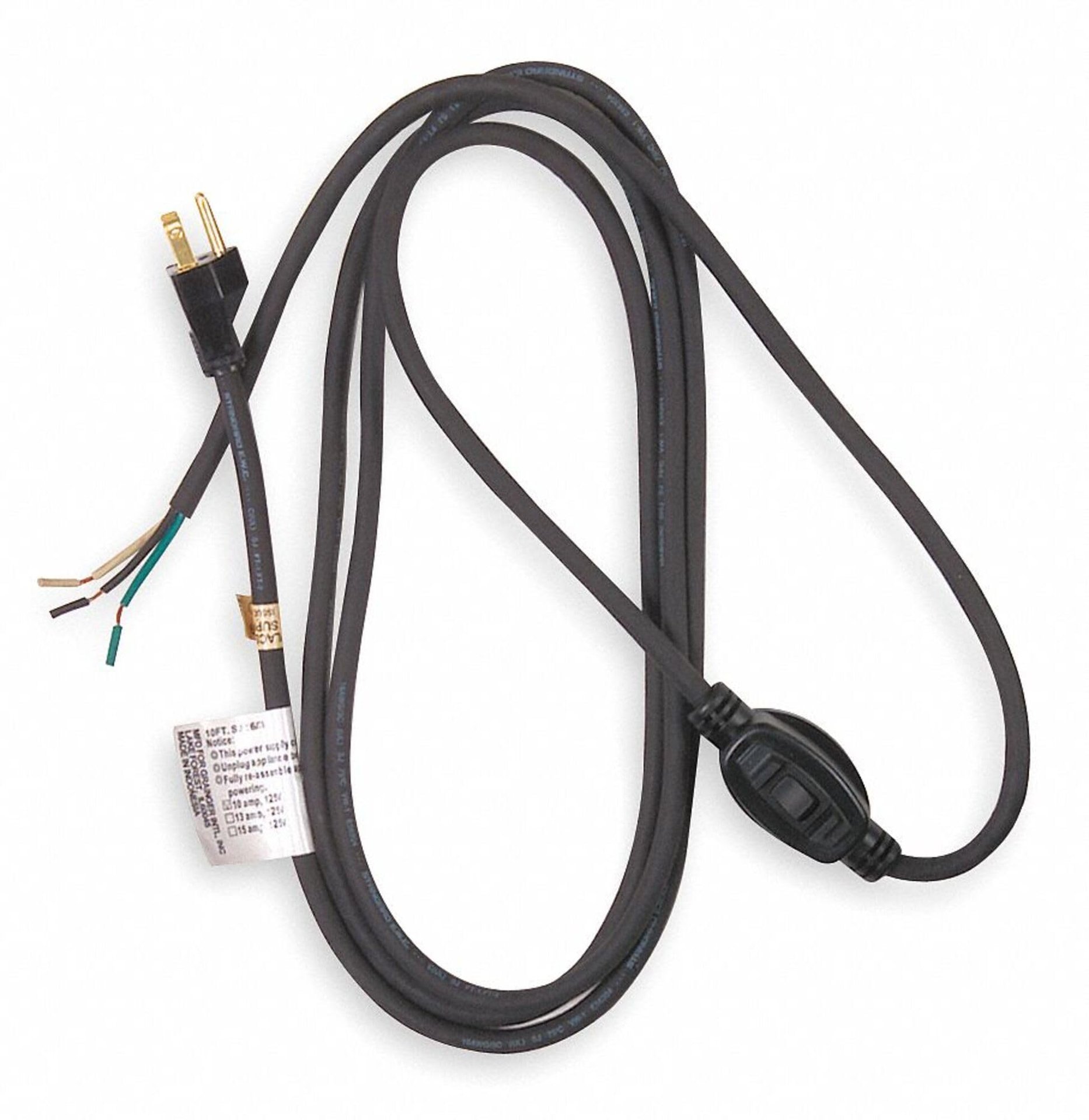 Cable de alimentación 5-15P SJO 10 ft 14/3 10A