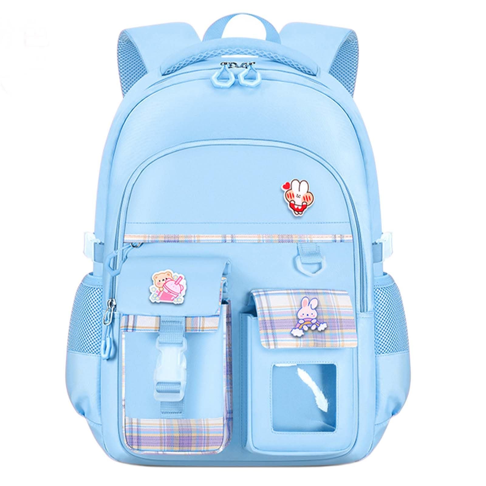 MININAI Mochila Kawaii para Niñas y Adolescentes, Azul (L)