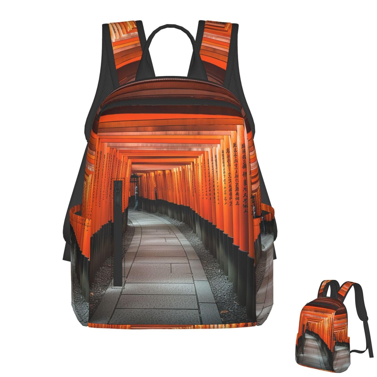 Mochila Fushimi Inari Taisha para laptop — Negra