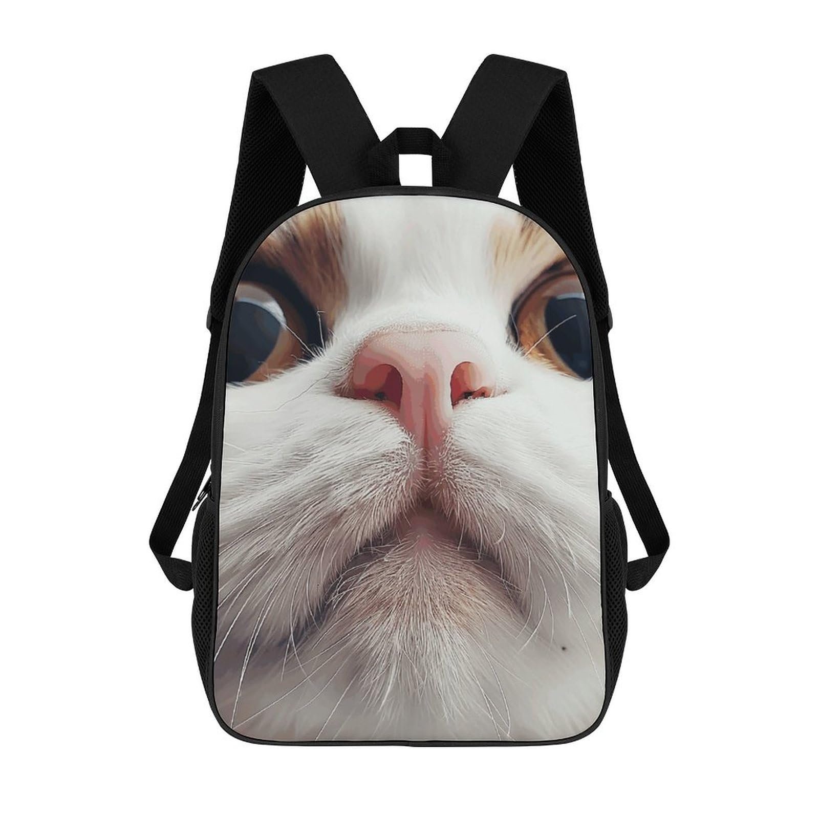 QWJKM Mochila Unisex 17 pulgadas para laptop - Cara de gato