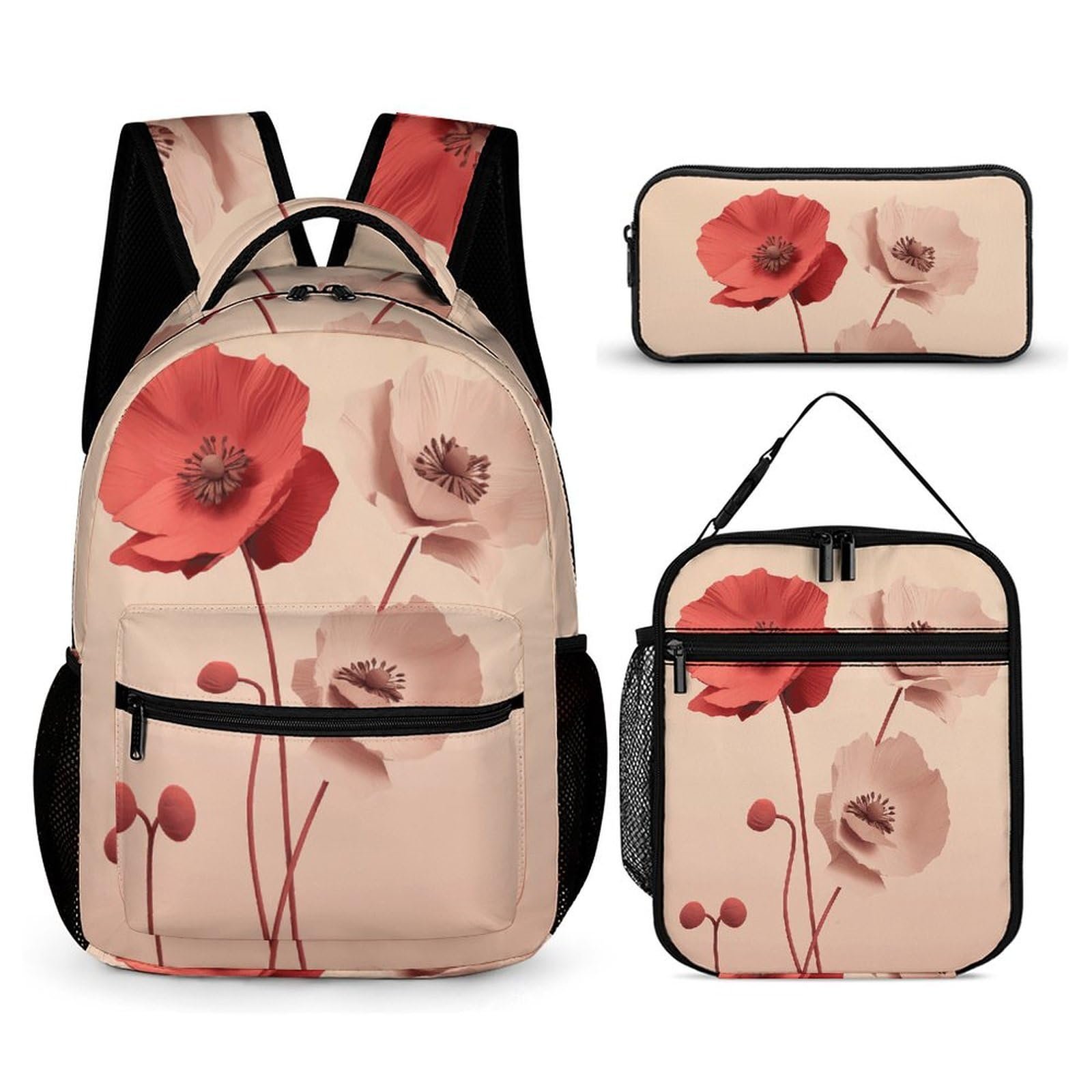 KLWQR Mochila ligera e impermeable con lonchera y estuche