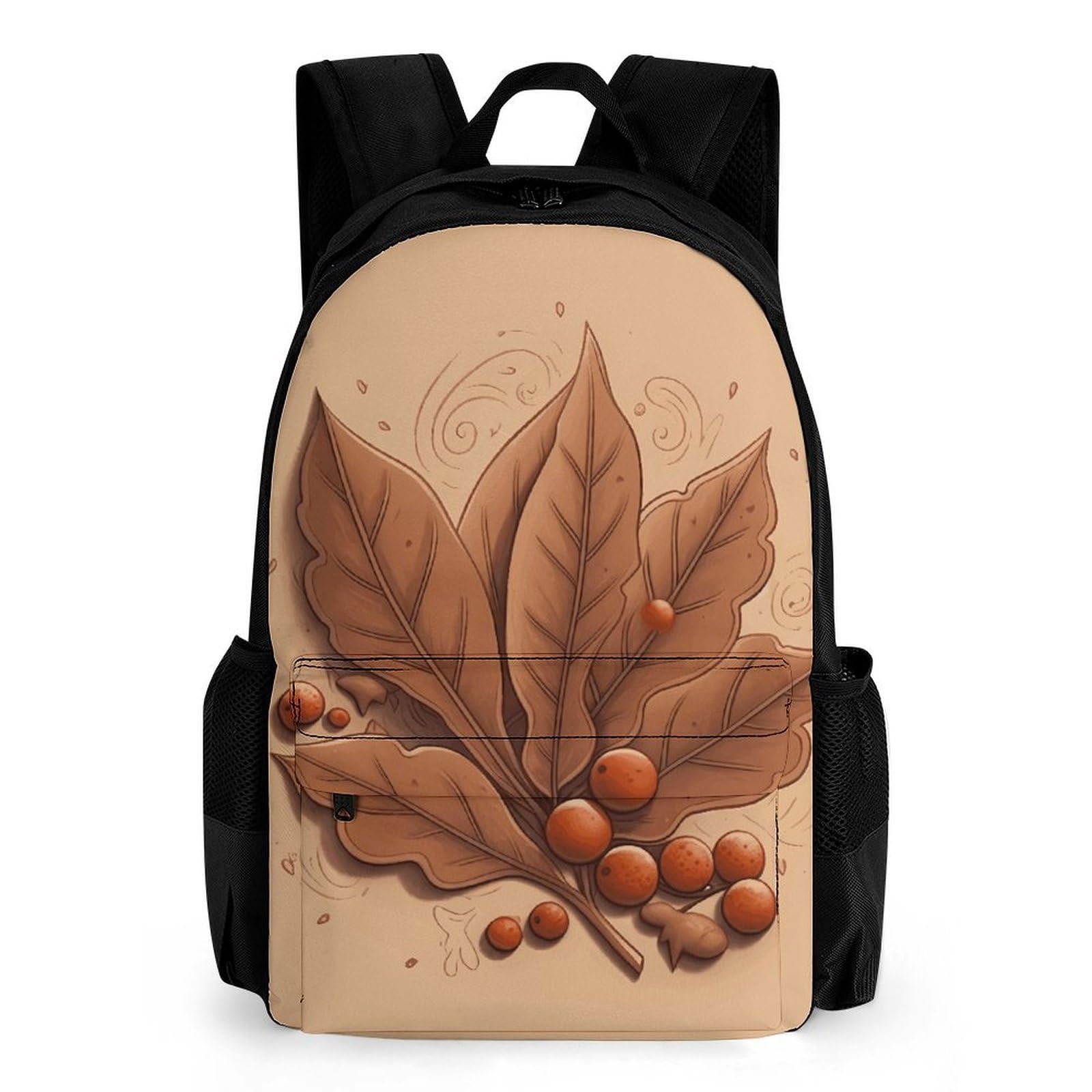 Mochila KLWQR Hojas y Frutas, ligera y gran capacidad