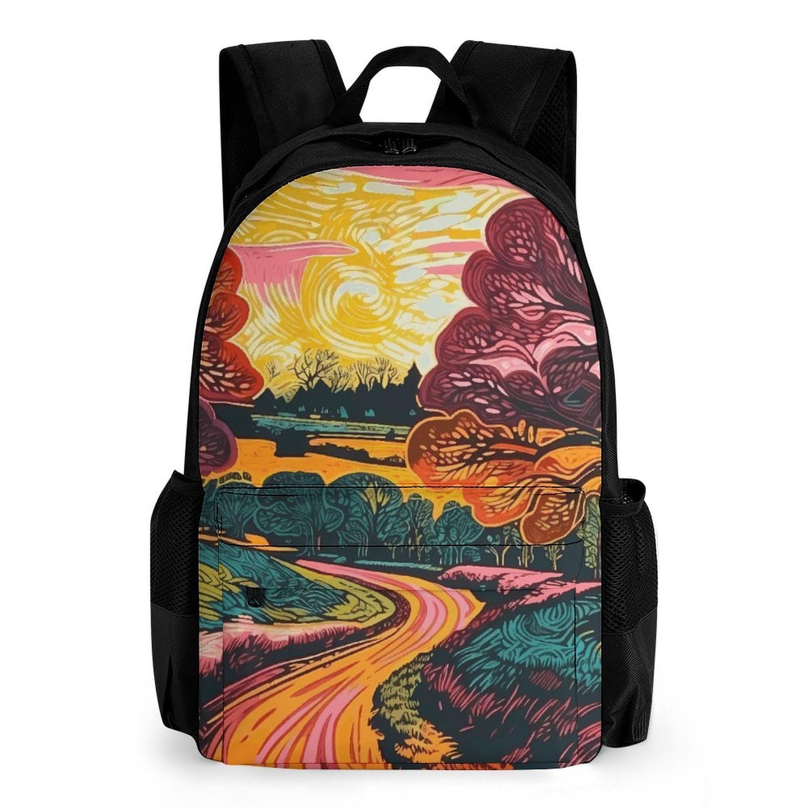 GFLFMXZW Mochila para laptop, gran capacidad, diseño bosque