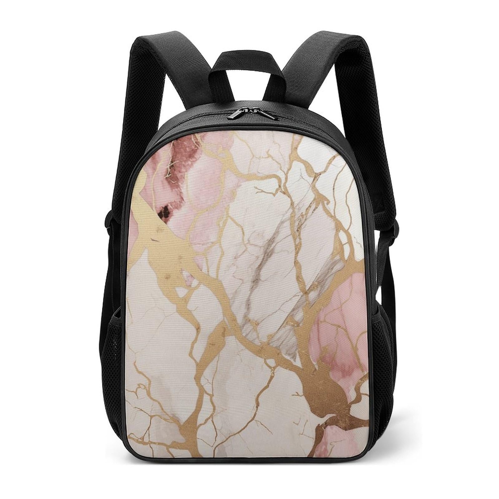 GHZWACKJ Mochila de viaje 17" para laptop - Dorado y Durazno