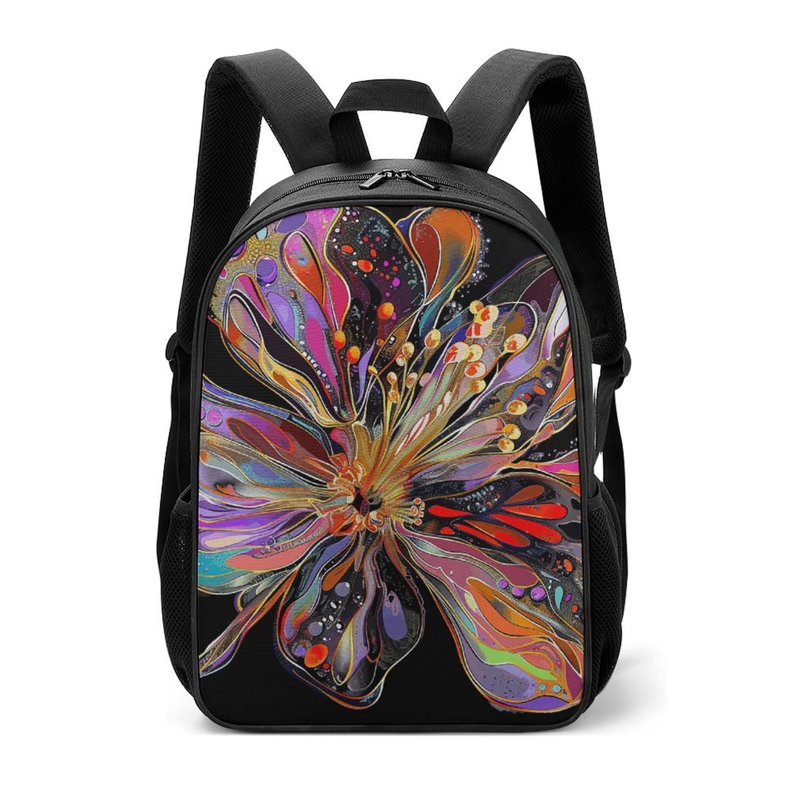 GHZWACKJ Mochila de viaje 17'' Flores coloridas