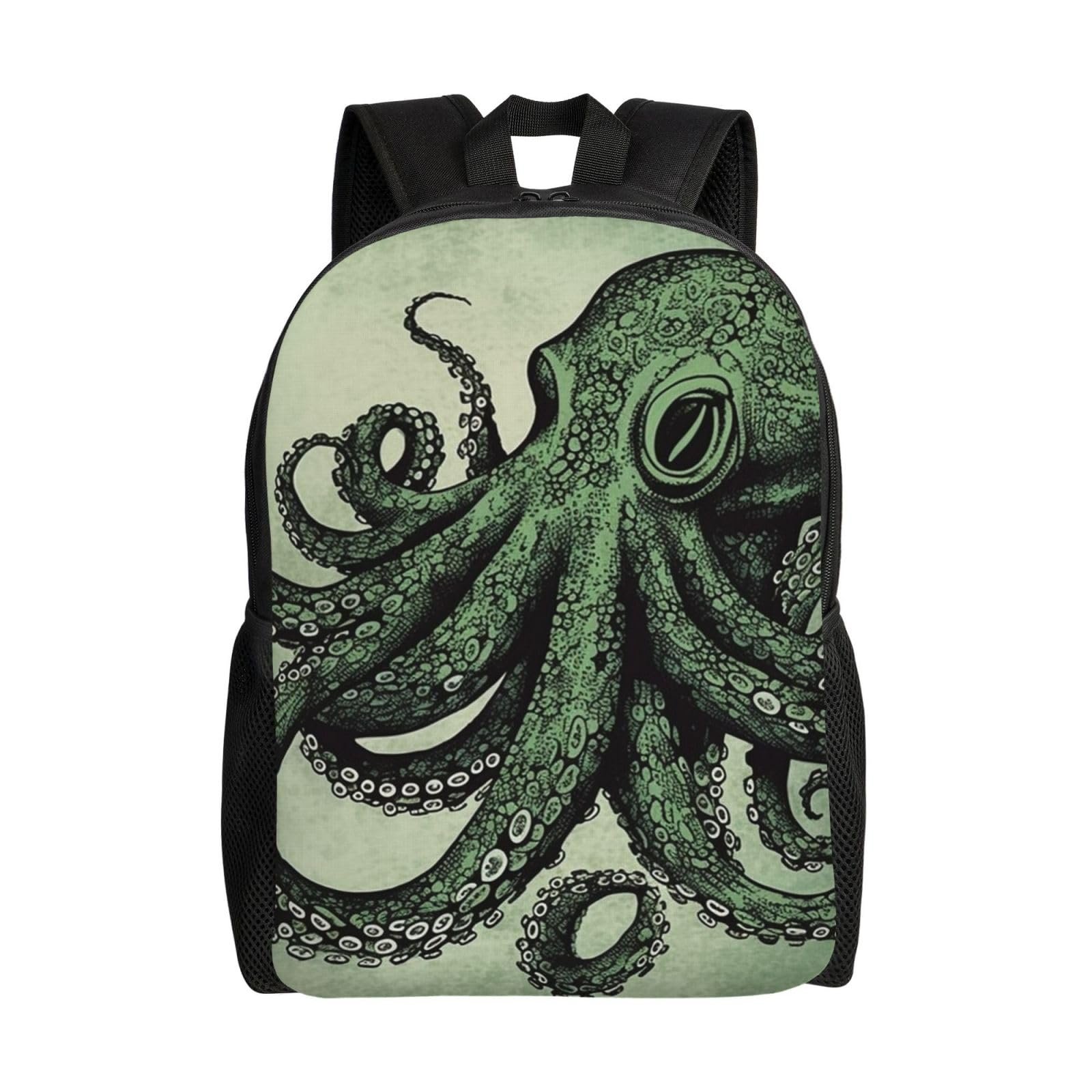 Mochila FJWSLCH Octopus para laptop 16.1 pulgadas