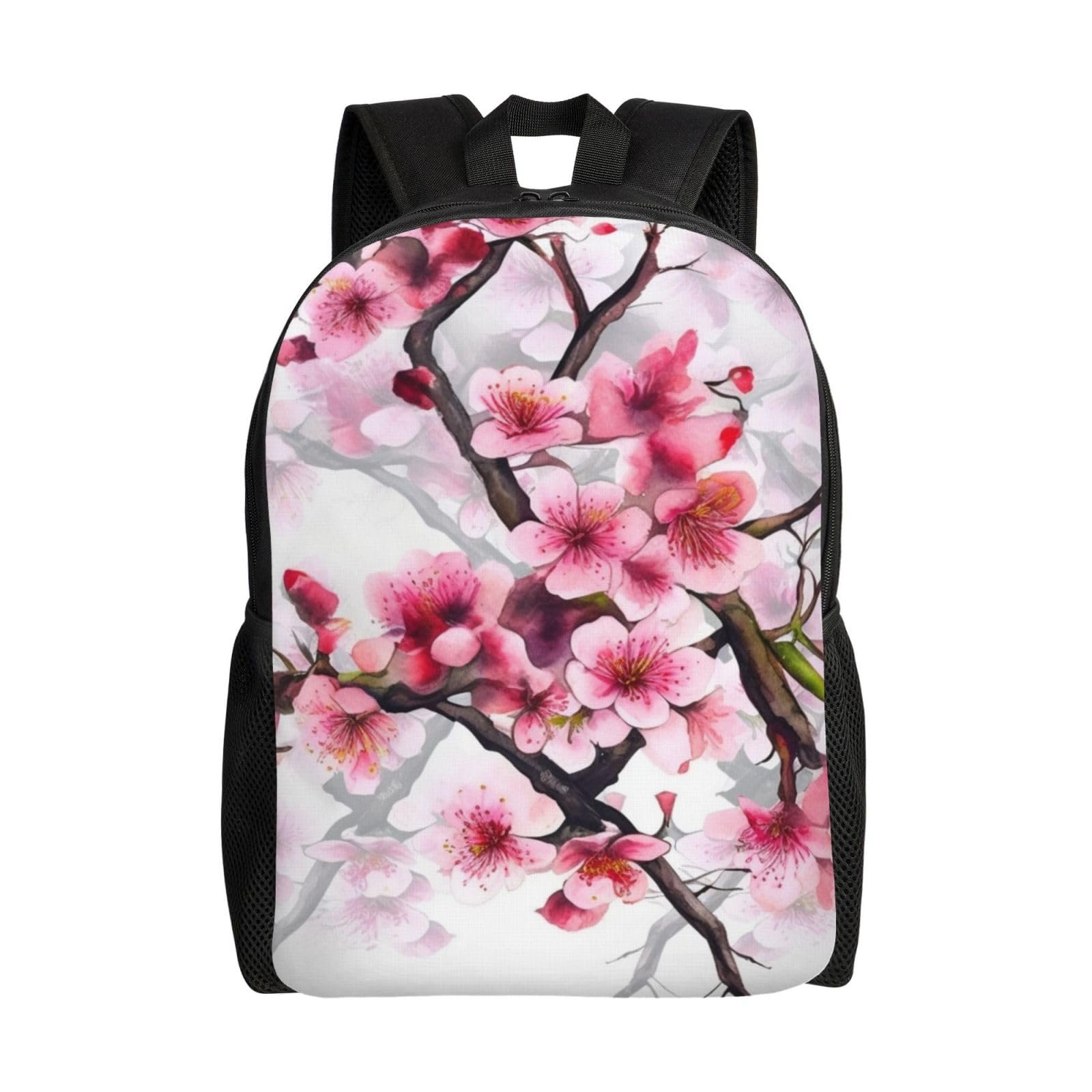 Mochila de viaje acuarela Cherry Blossom para laptop 16.1