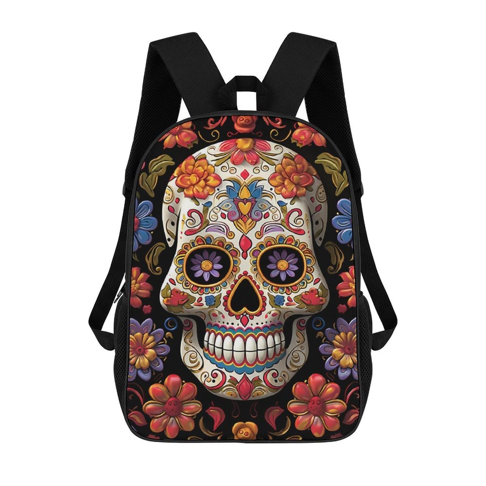 Mochila Casual Impermeable Unisex Calaveras para Laptop