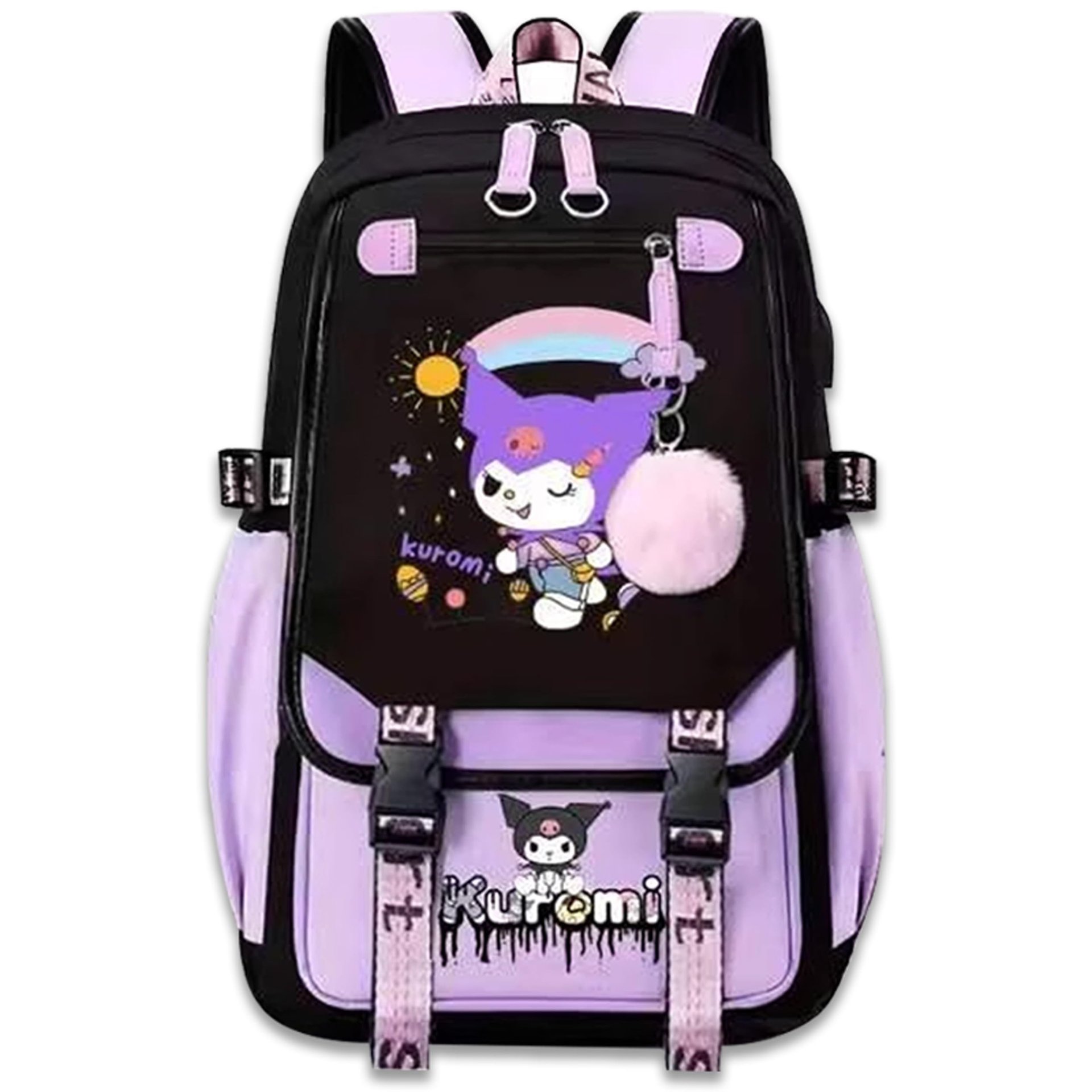 Roffatide Mochila casual para laptop - estampado anime