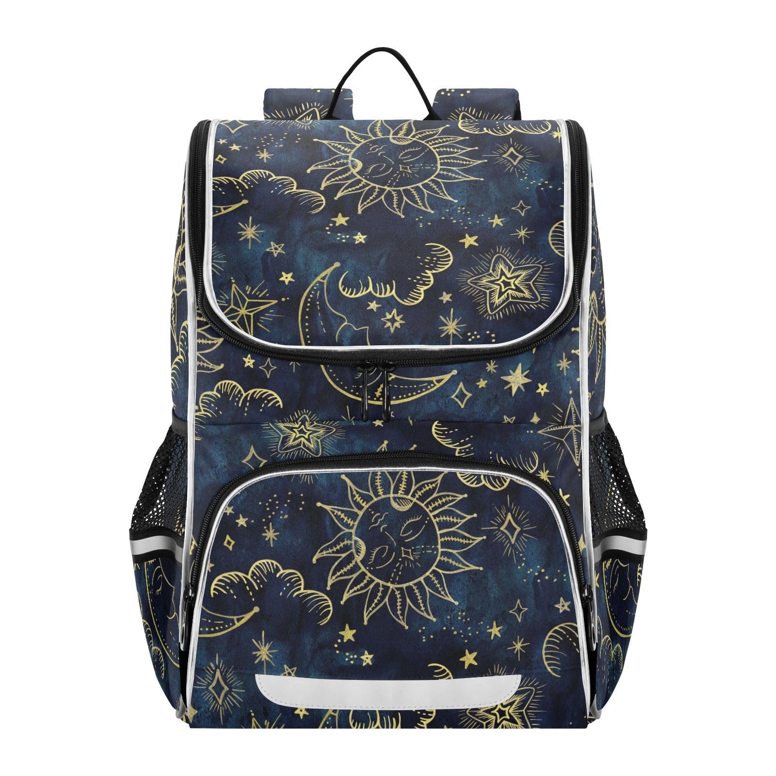 OREZI Mochila escolar Sol Luna Boho Astral para laptop