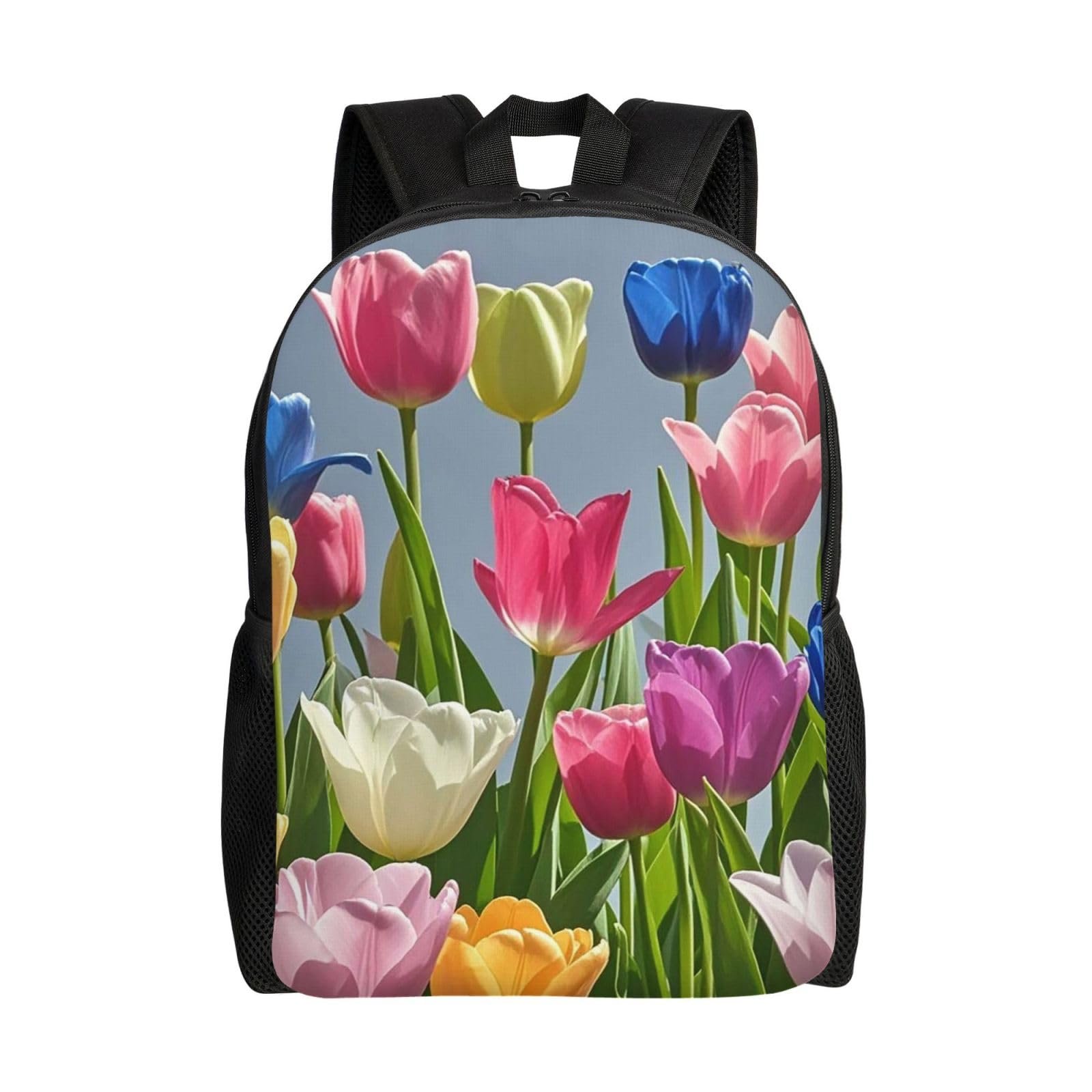 Mochila para laptop MCJDFWNMKM 16.1'' Tulipanes