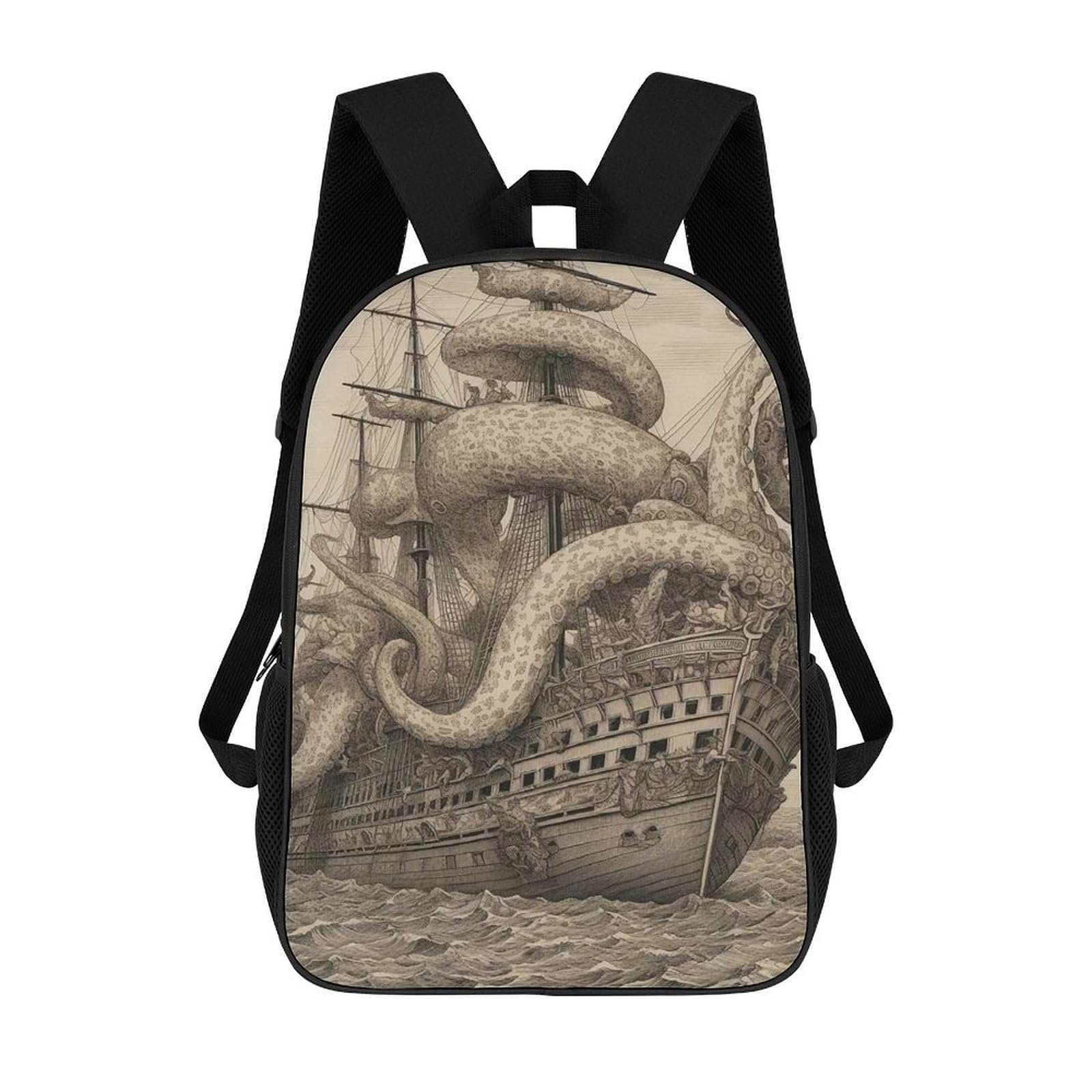 Mochila TKJMCSW Sailing Pirate Octopus 17 pulgadas