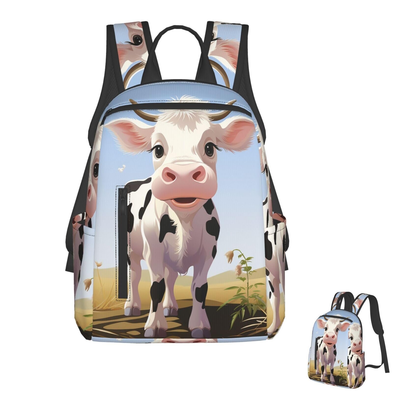 Mochila para laptop Cow Milk, impermeable y ligera