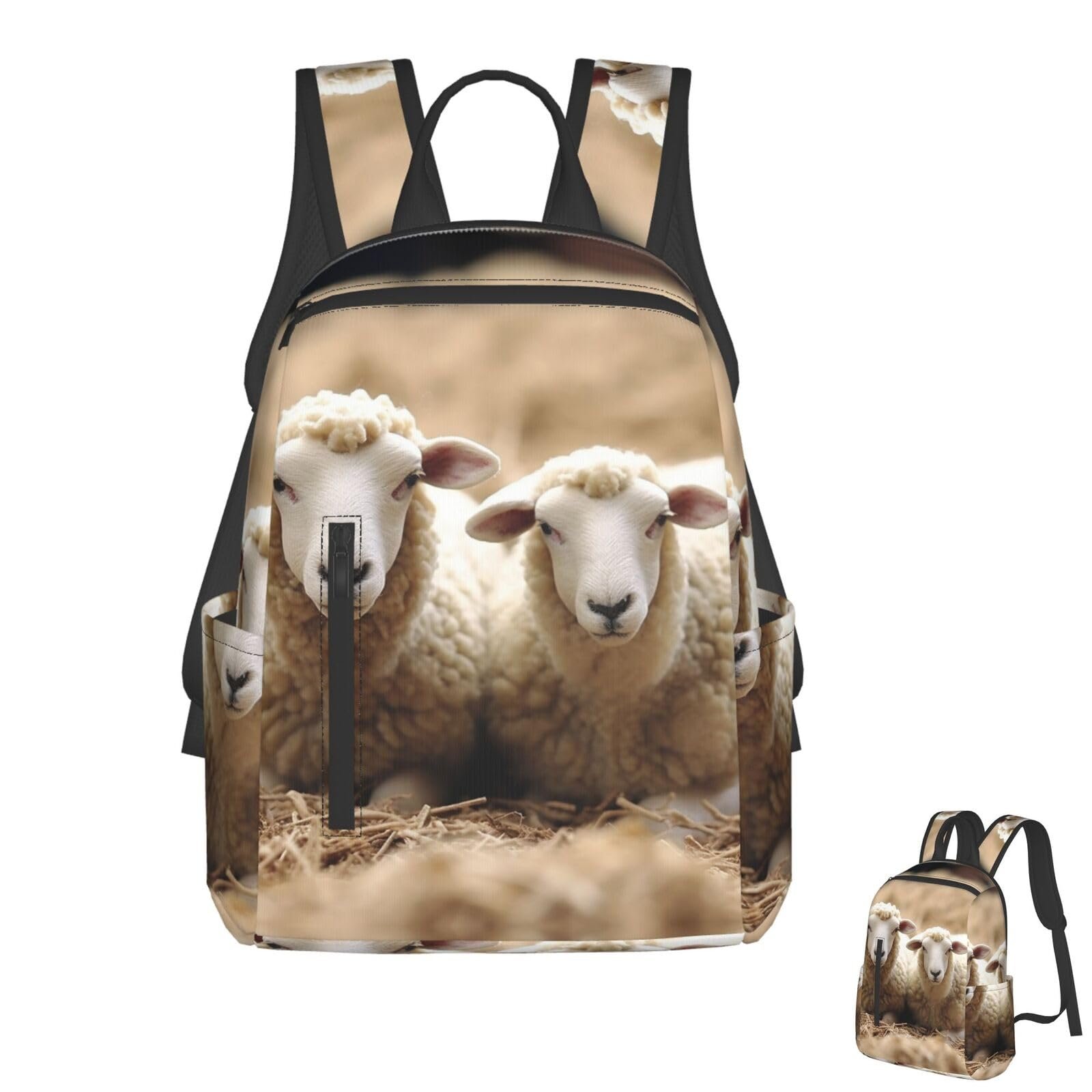 Mochila para laptop Lamb and Sheep - ligera e impermeable