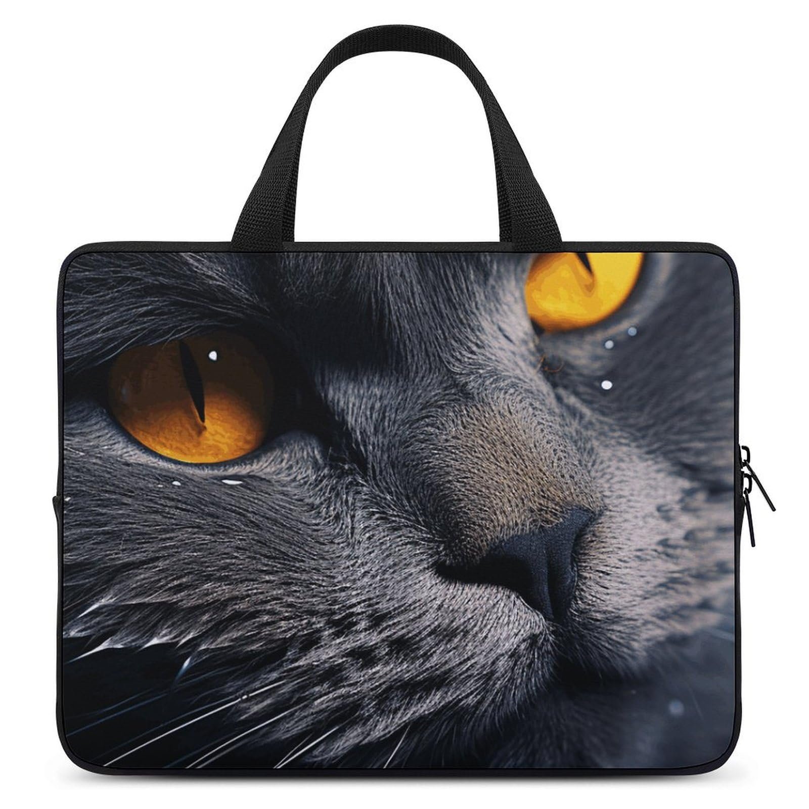 Maletín para laptop Gatos ojos amarillos 10-17 pulgadas